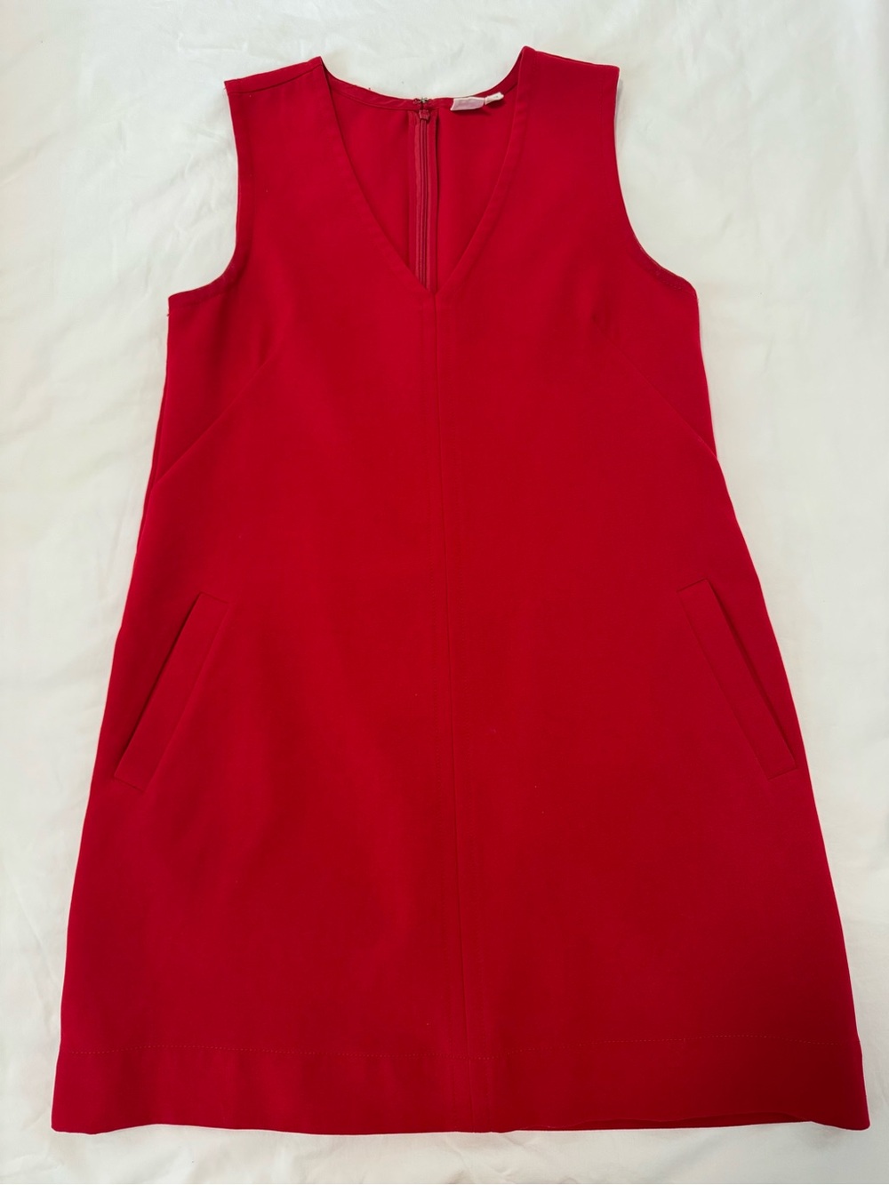 GAP Vibrant Red V-Neck Mini Shift Dress